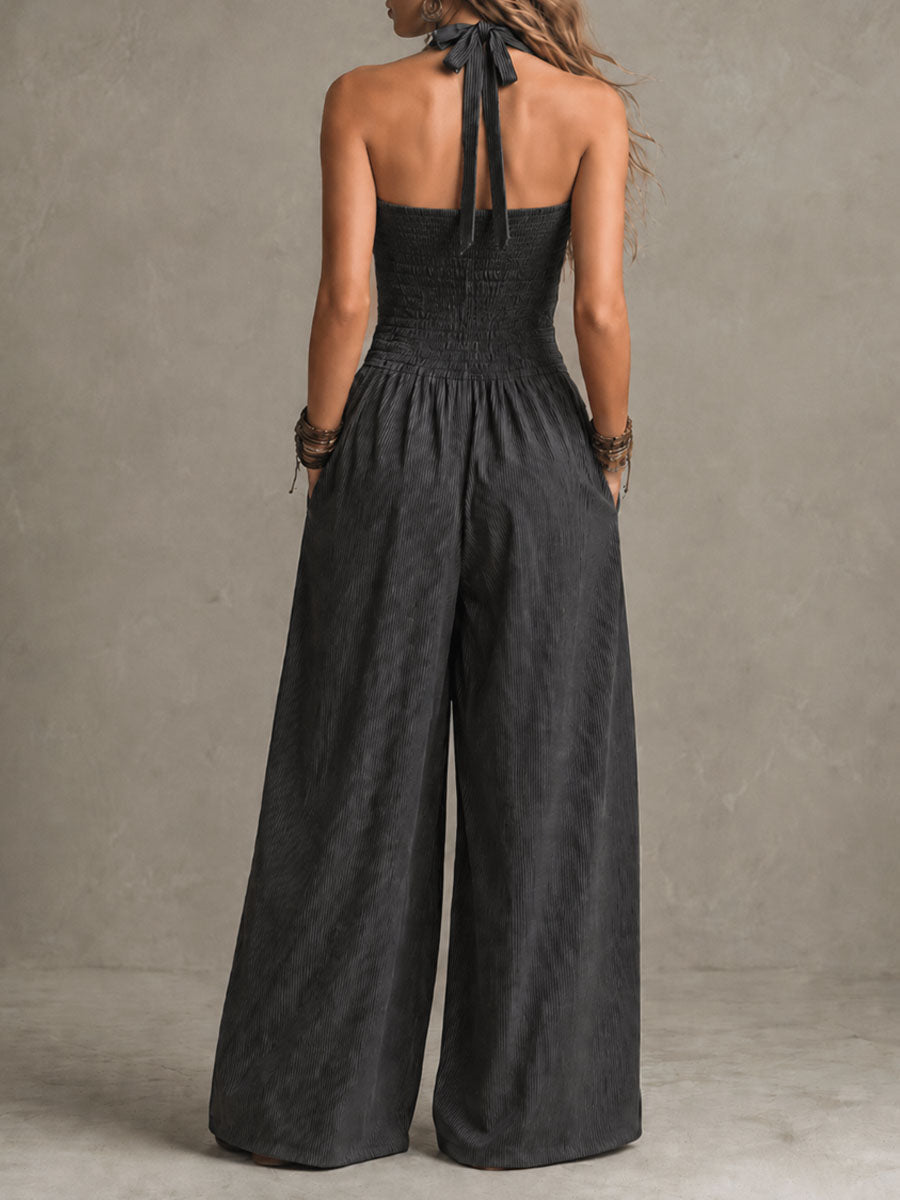 TILLY | CHIC PALAZZO JUMPSUIT WITH CROSSED STRAPS