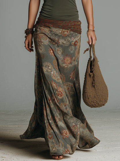 OPHELIA boho keyhole floral maxi dress