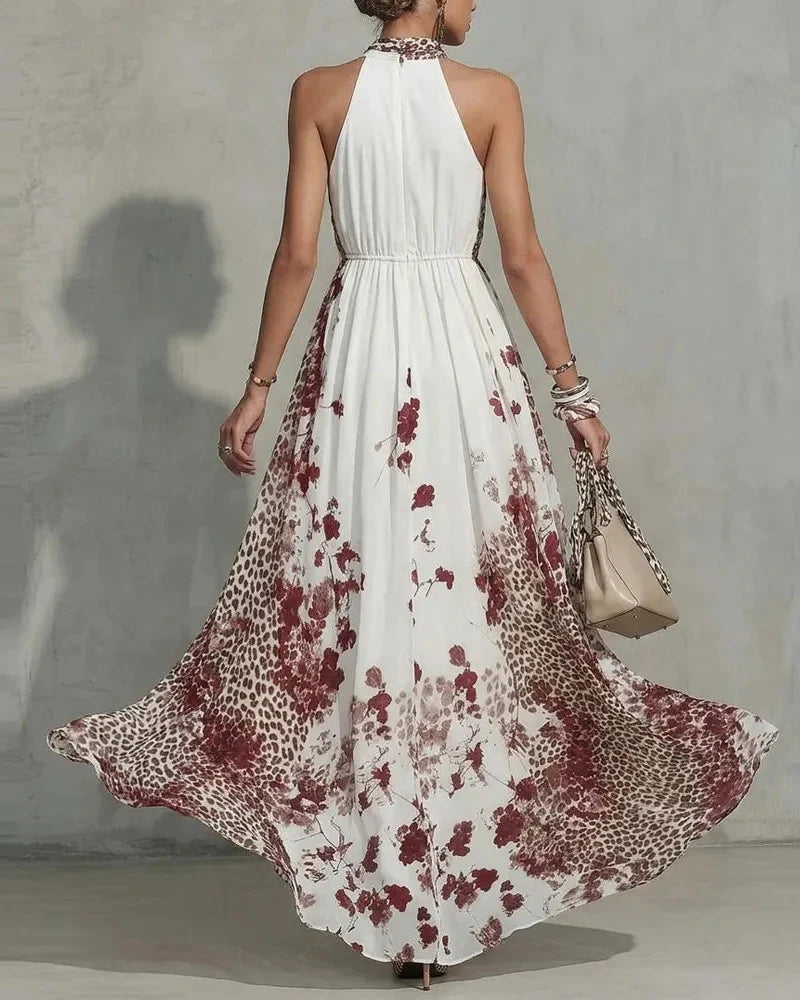 BINDI | FLORAL AND ANIMAL-PRINT MAXI DRESS