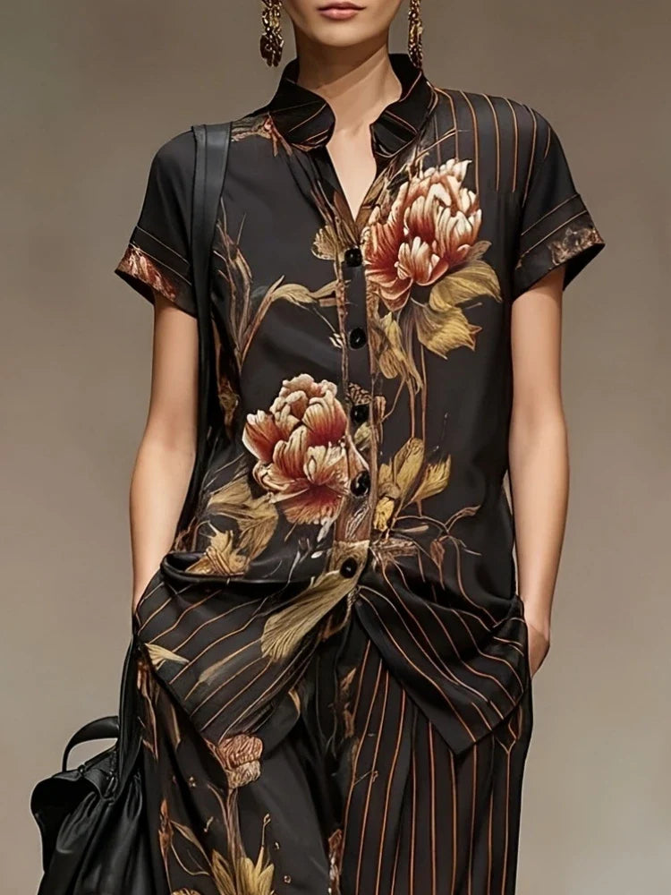 WILLOW | VINTAGE FLORAL SHIRT AND TROUSER SET