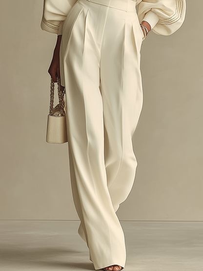 COLETTE ribbed crew-neck and wide-leg trouser set