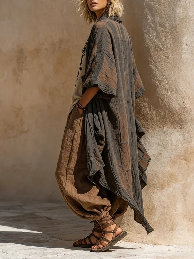 WINNIE | THREE-PIECE SET WITH ETHNIC EMBROIDERY