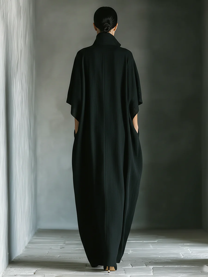 HATTIE | OVERSIZED V-NECK MAXI DRESS WITH KIMONO SLEEVES