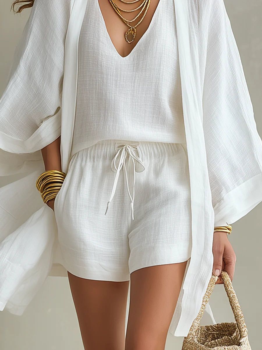POPPY | THREE-PIECE KIMONO SET