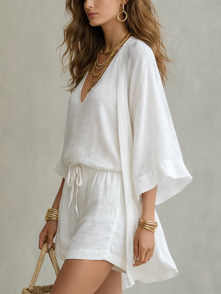 POPPY | THREE-PIECE KIMONO SET