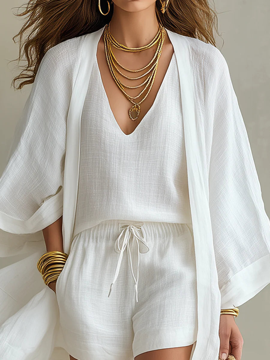 POPPY | THREE-PIECE KIMONO SET