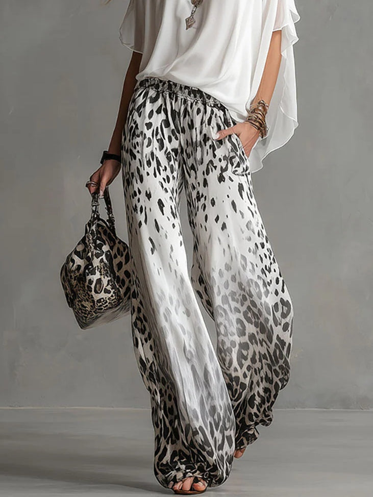 JOSEPHINE | BOHO CHIC ANIMAL-PRINT TOP AND TROUSER SET