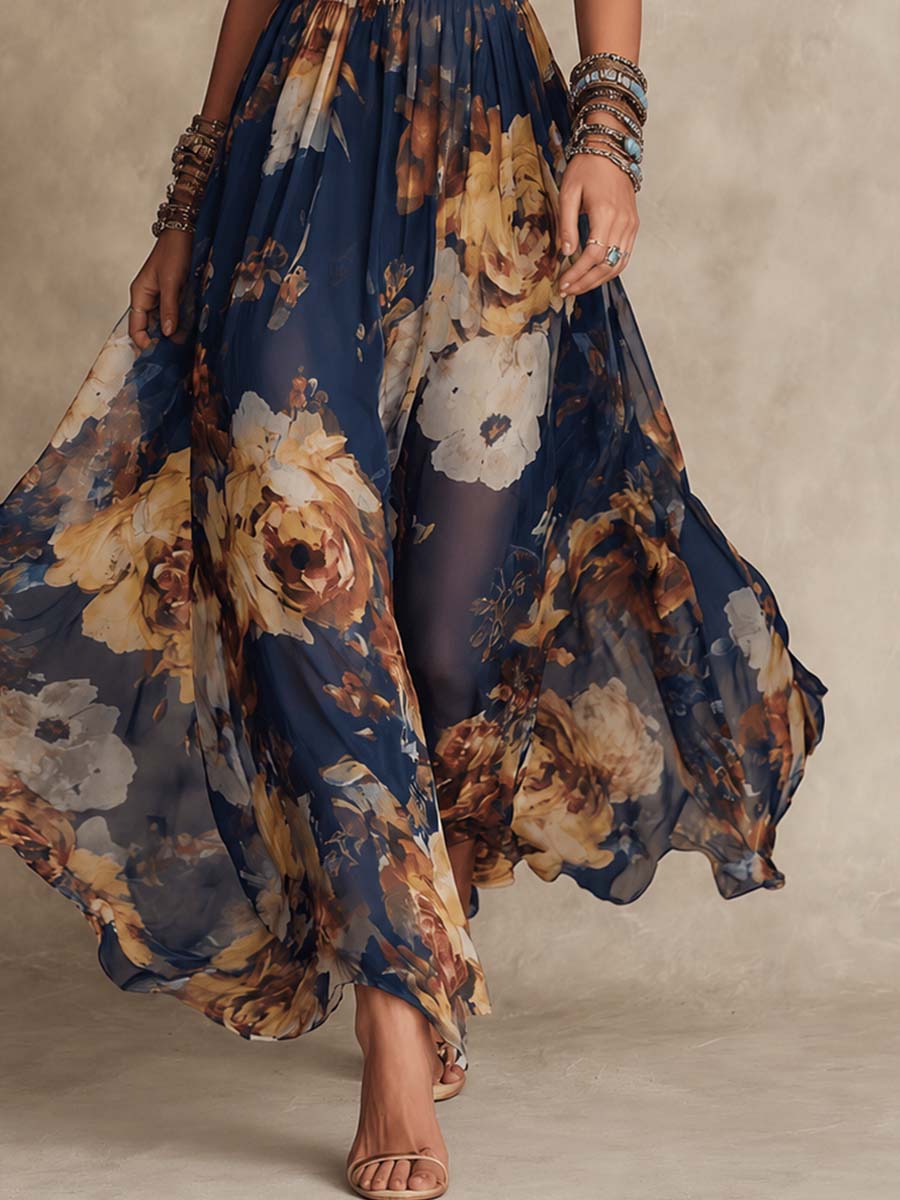 CHARLOTTE | ROMANTIC BOHO FLORAL MAXI DRESS