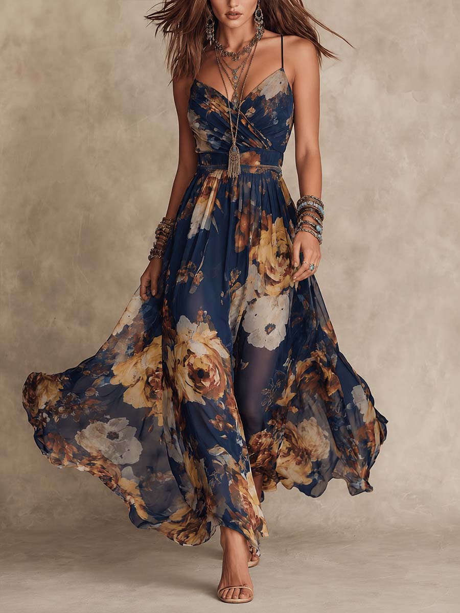 CHARLOTTE | ROMANTIC BOHO FLORAL MAXI DRESS