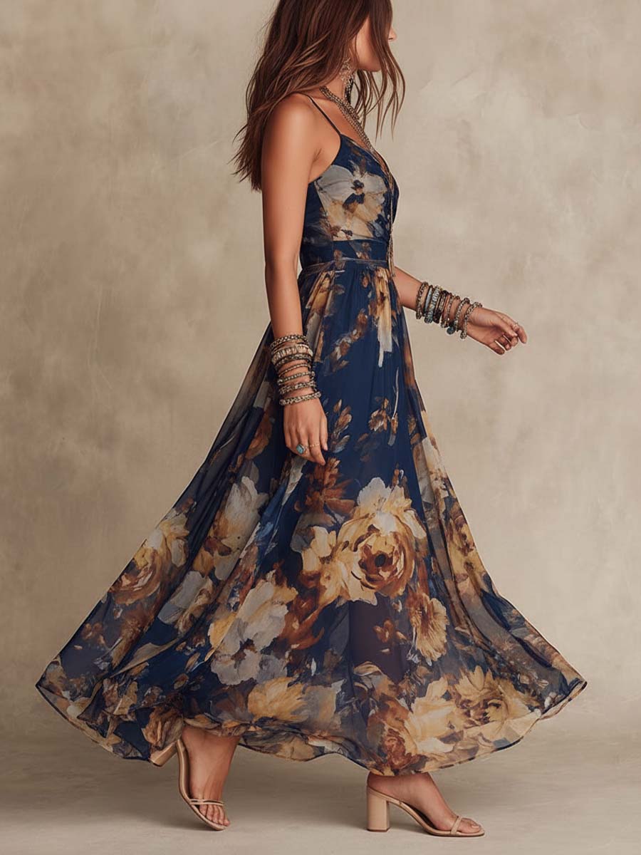 CHARLOTTE | ROMANTIC BOHO FLORAL MAXI DRESS