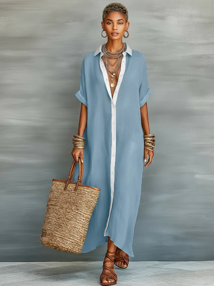 MARLOWE | BUTTONED MAXI SHIRT DRESS