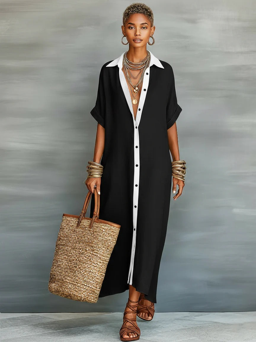MARLOWE | BUTTONED MAXI SHIRT DRESS